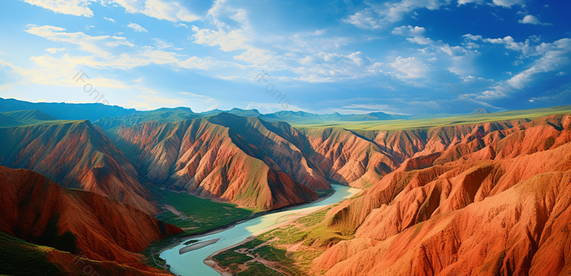 河道曲折地势险峻的大峡谷风光旅游景区,高清,摄影图,摄影图片,图片大全,摄影图免费下载